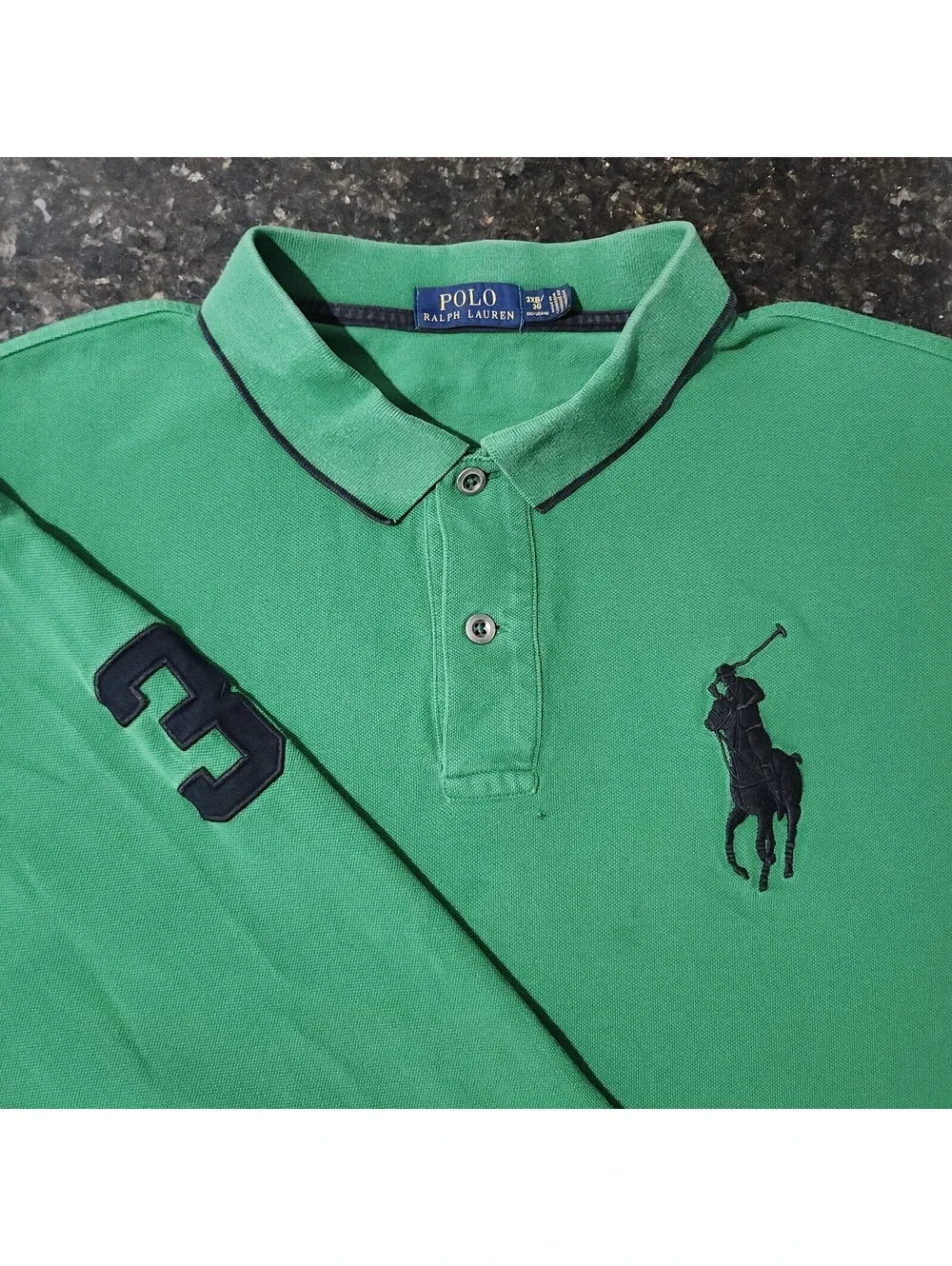 Polo Ralph Lauren Rugby Shirt Mens 3XB Big Pony Logo Long Sleeve Preppy Classic